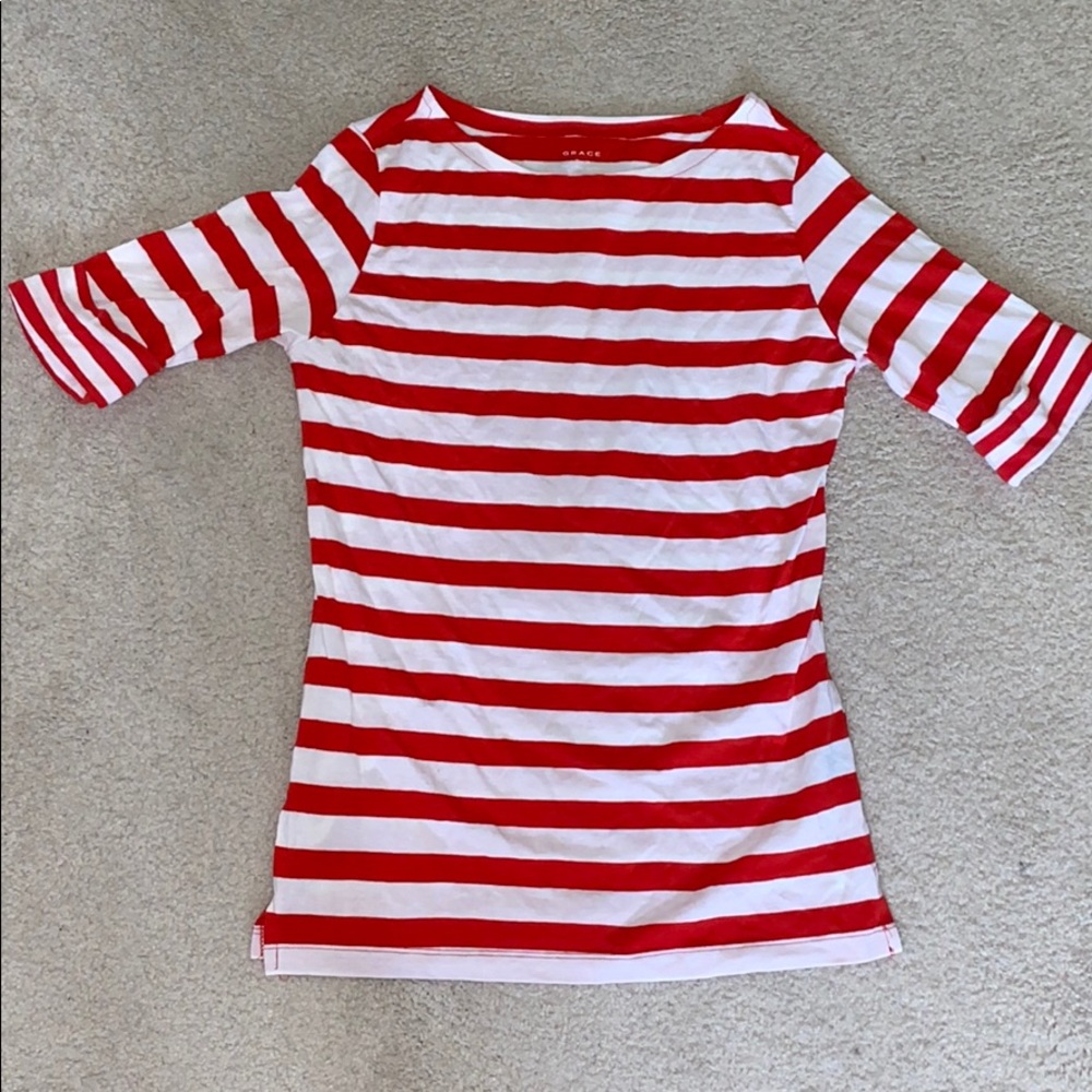 Grace Striped 3/4 Sleeve Top